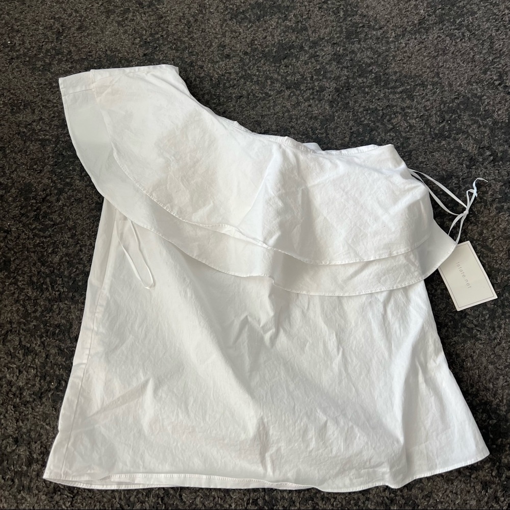 Revolve 1.state ruffle one shoulder blouse June sale - Picture 3 of 5